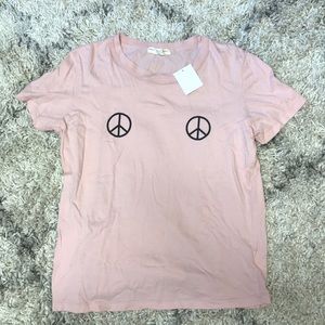 NWT Truly Madly Deeply Peace Sign Shirt